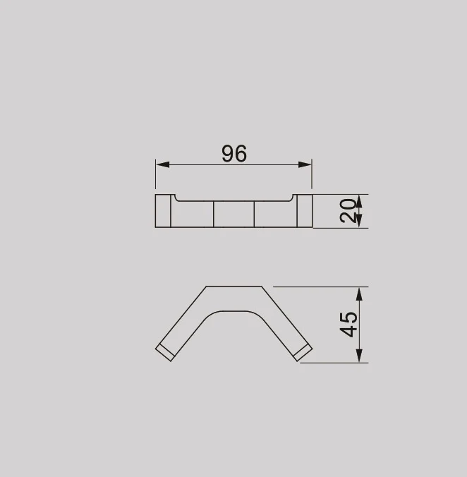 ACQUA Double Robe Hook Chrome - Image 2