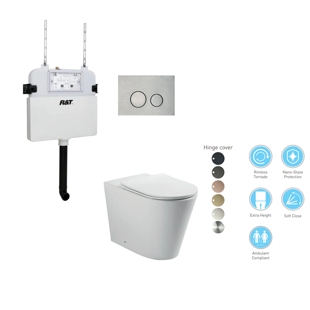 BELLA In-Wall Toilet Suite with Button - Image 4