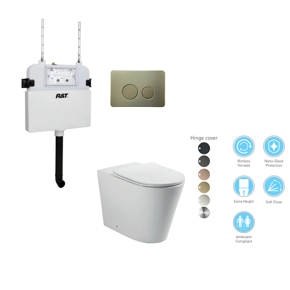 BELLA In-Wall Toilet Suite with Button - Image 5