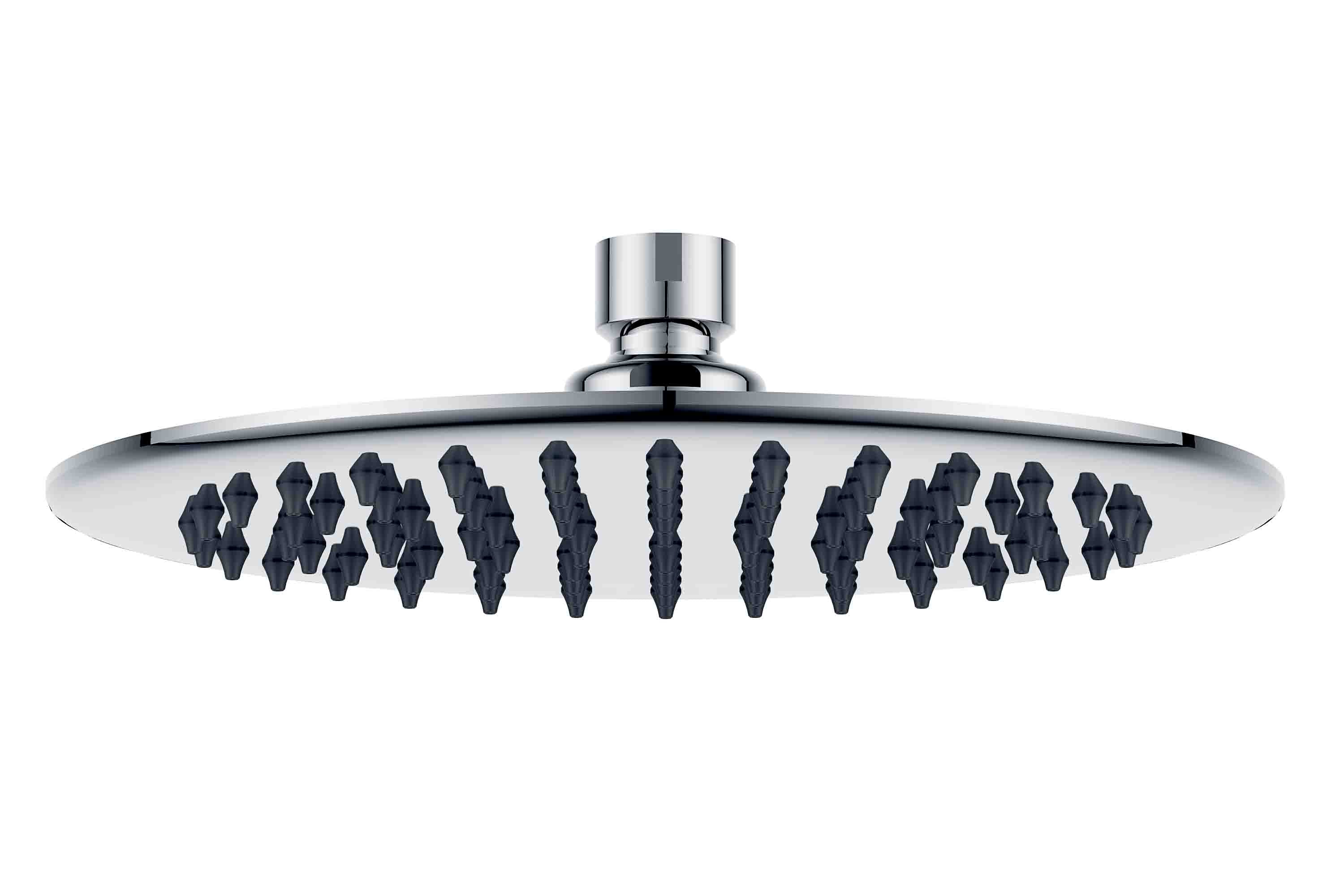 DOCCIA 250mm Round Shower Head Brushed Nickel