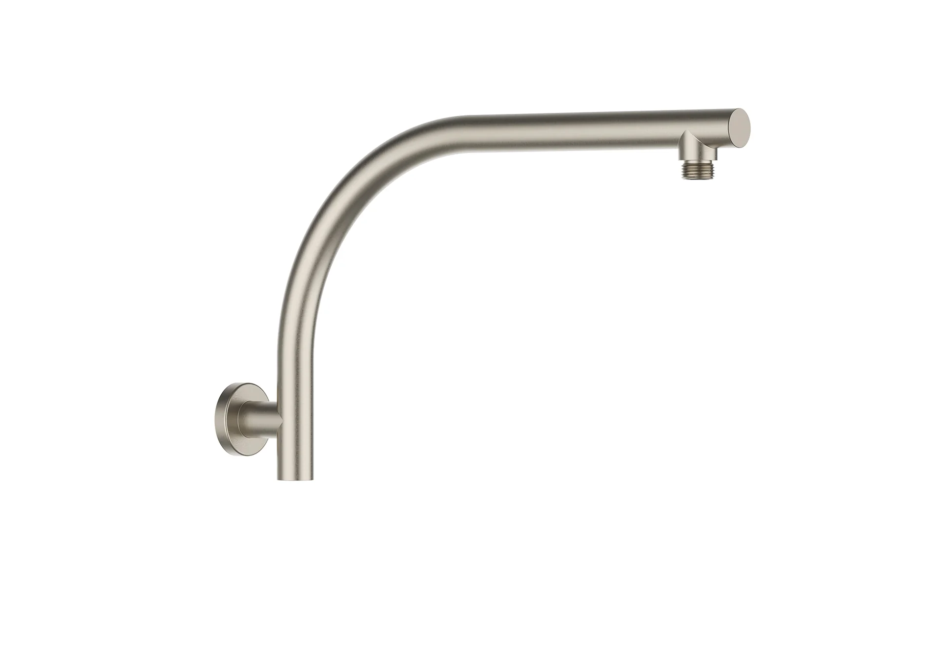 DOCCIA Round Rise Up Shower Arm Brushed Nickel