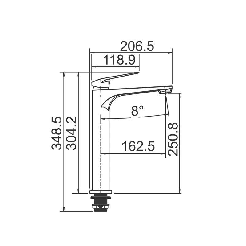 EXON Tower Basin Mixer Chrome - Image 2