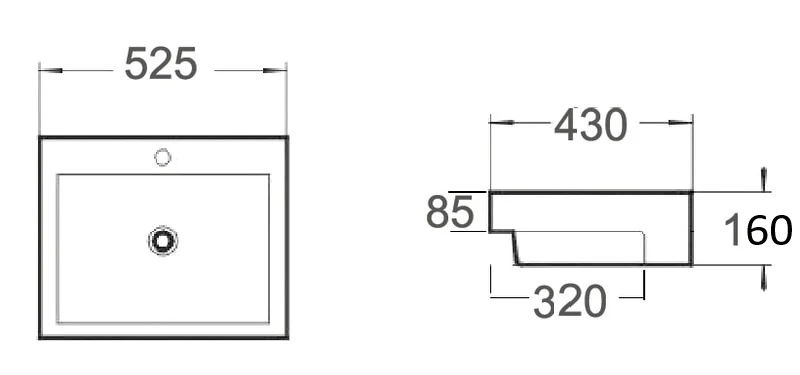 FABBRIS-II Semi-Recess Basin - Image 3