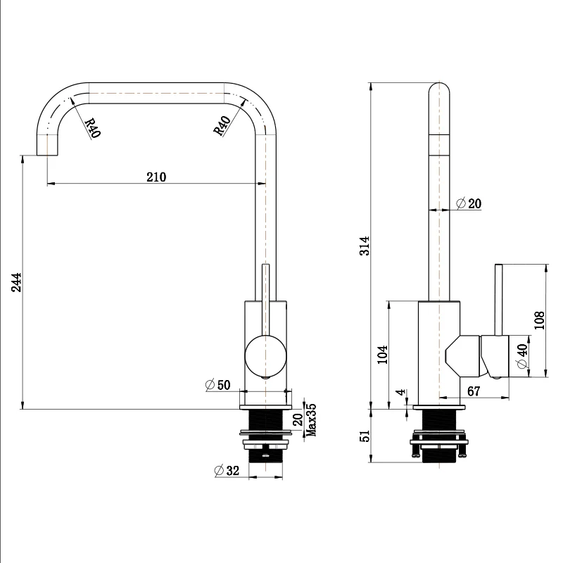 JAMIE Sink Mixer Chrome - Image 2
