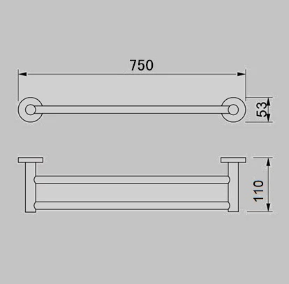 JESS 750mm Double Towel Rail Chrome - Image 3