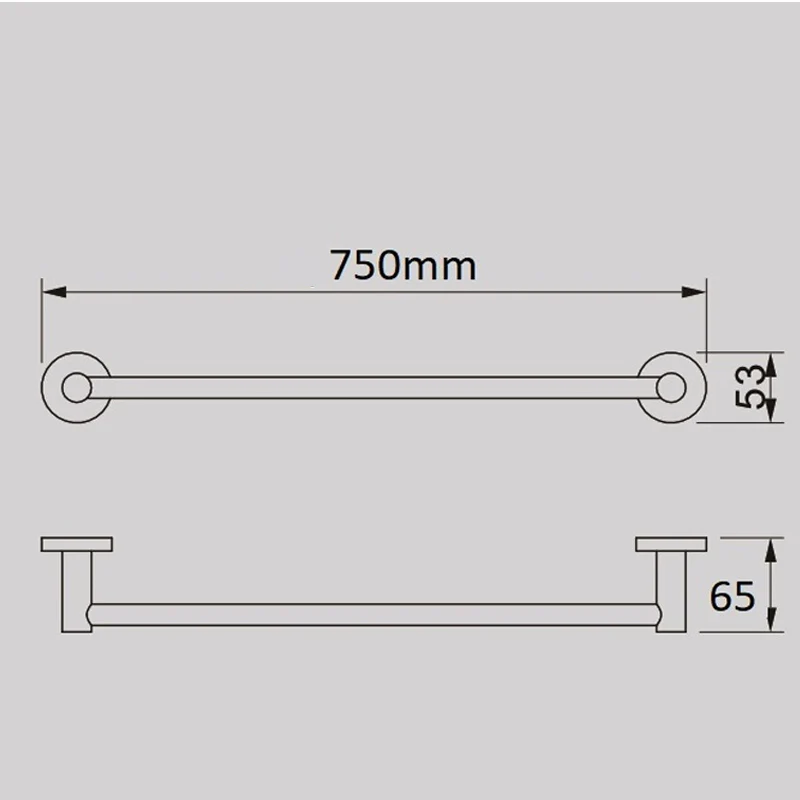 JESS 750mm Single Towel Rail Chrome - Image 3