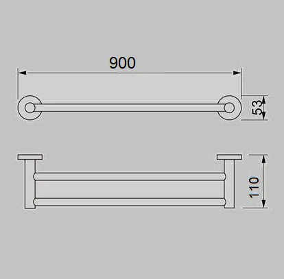 JESS 900mm Double Towel Rail Chrome - Image 2