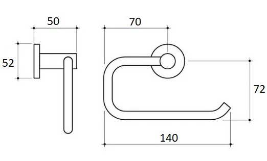 JESS Curved Toilet Roll Holder - Image 2