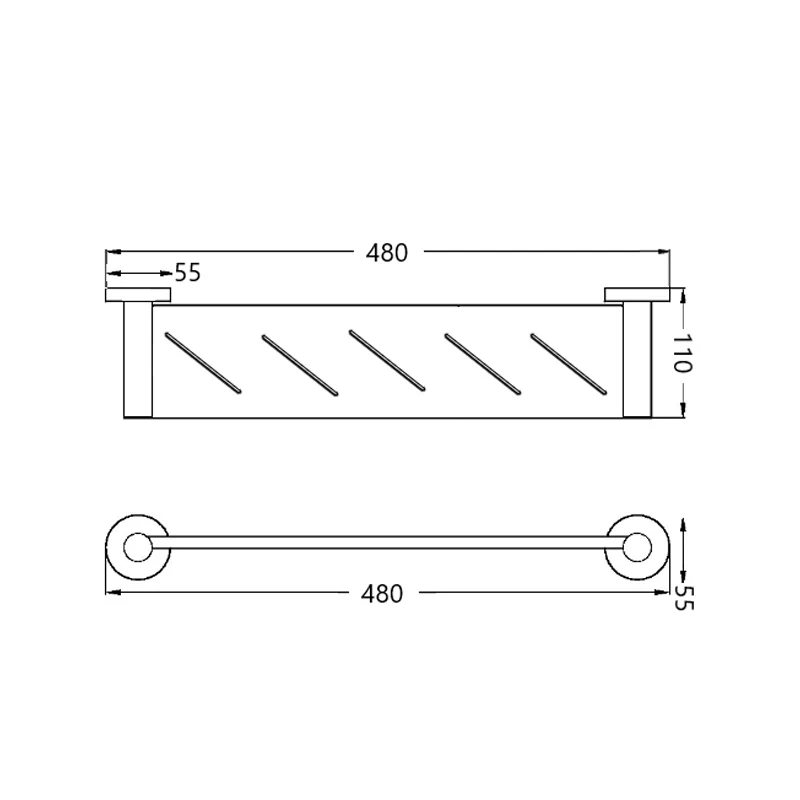 JESS Stainless Steel Shelf Gun Metal - Image 4