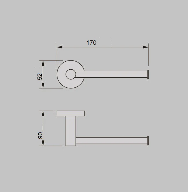 JESS Straight Toilet Roll Holder Gun Metal - Image 4