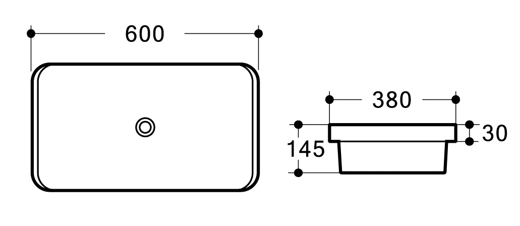 MILAN 600 Semi Insert Basin - Image 3