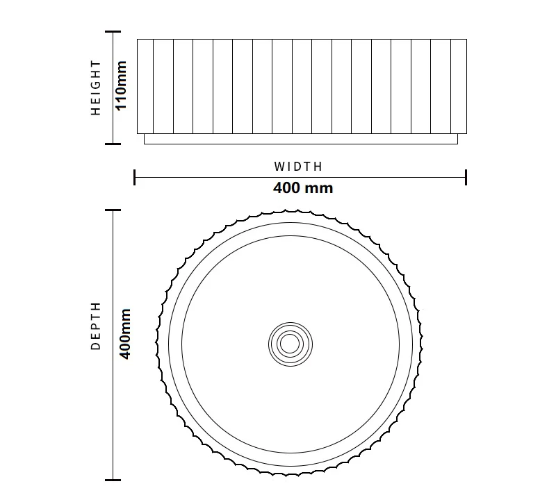 PIAZA Above Counter Basin Matte White - Image 3