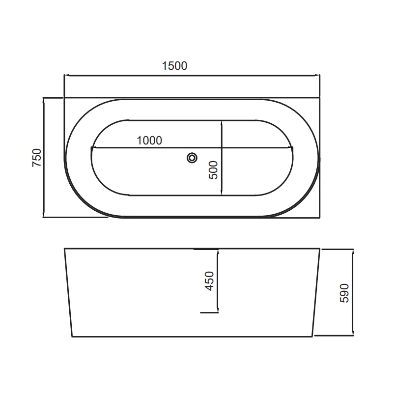 PIAZA Right Hand Free Standing Bath - Image 5