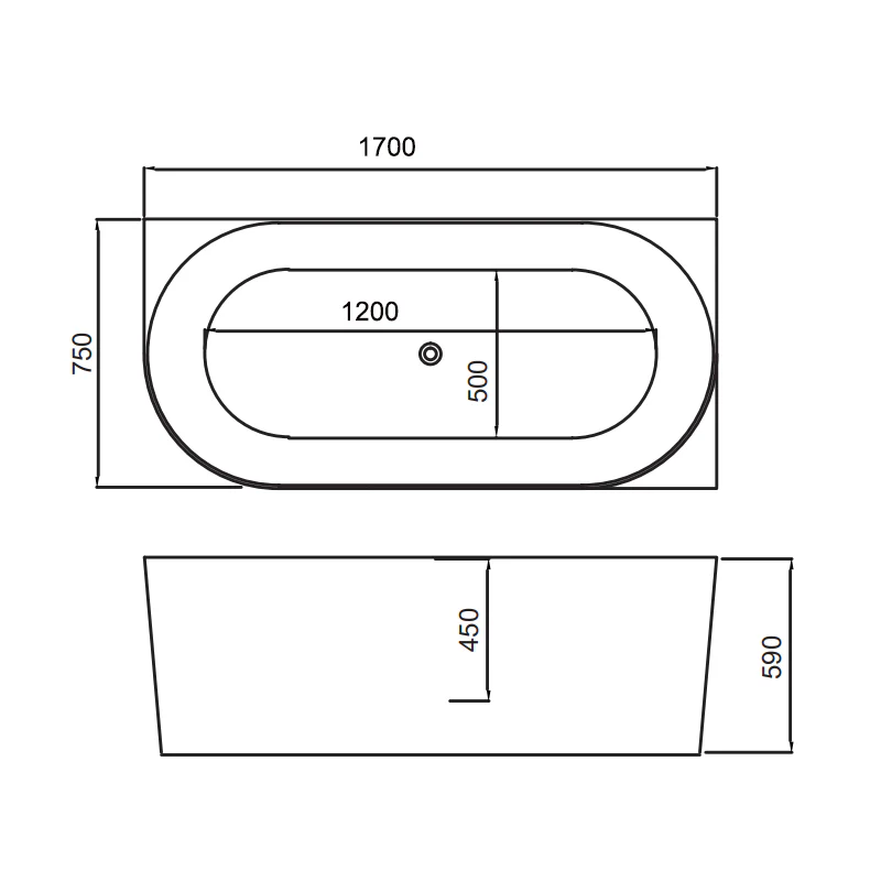 PIAZA Right Hand Free Standing Bath - Image 6
