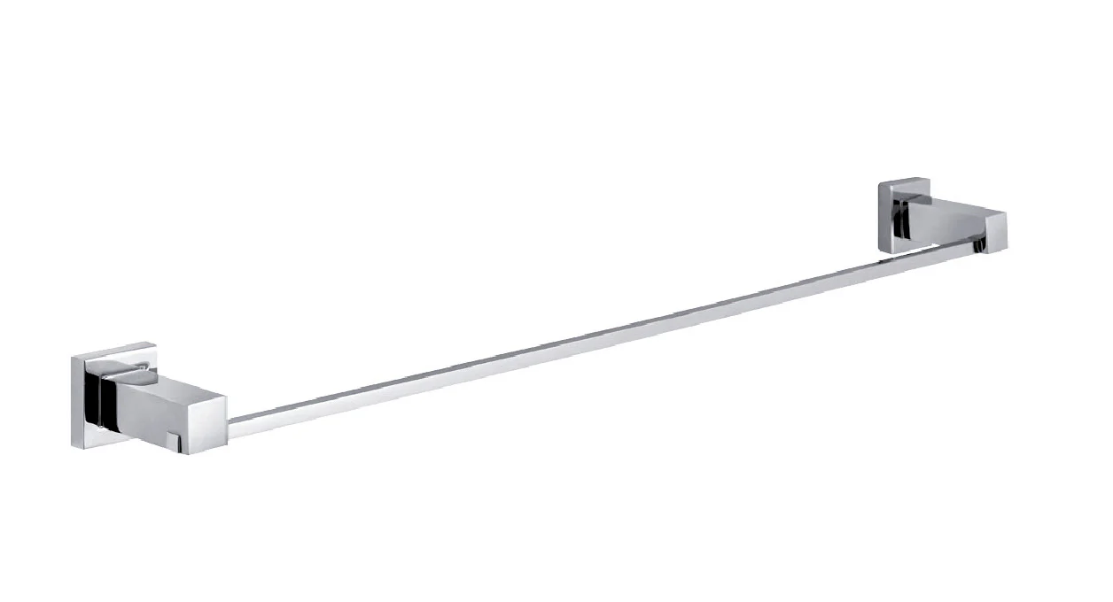 QUBI 600mm Single Towel Rail Chrome
