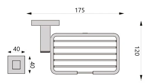 QUBI Soap Dish Chrome - Image 2
