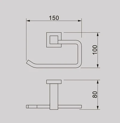 QUBI Toilet Roll Holder Matte Black - Image 2