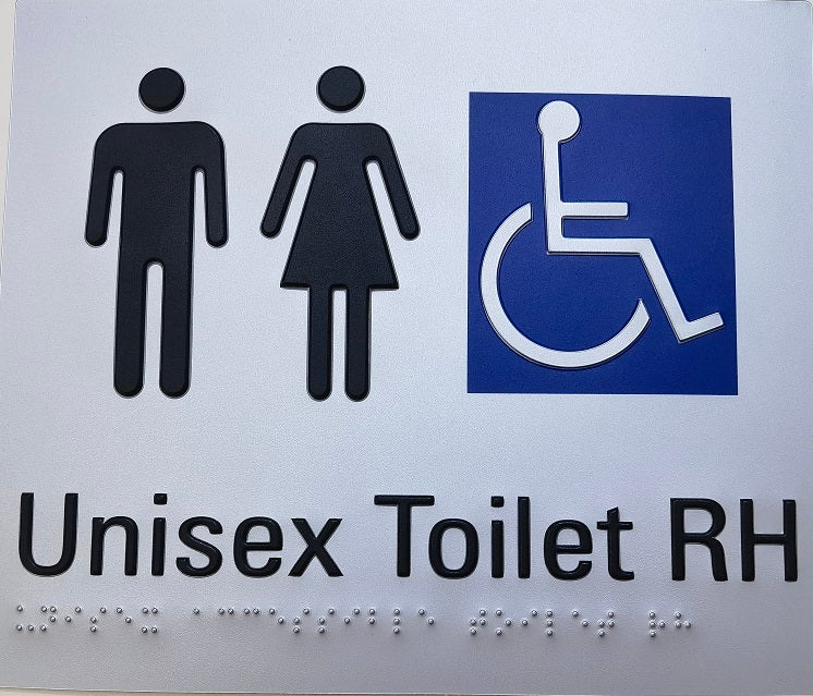 Right Hand Unisex Toilet Sign