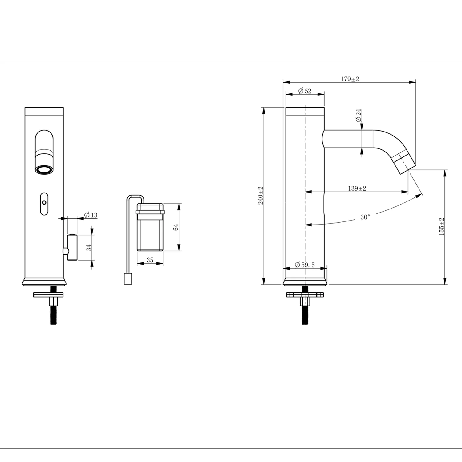 SENSE Auto flow Basin Mixer with sensor Chrome - Image 5