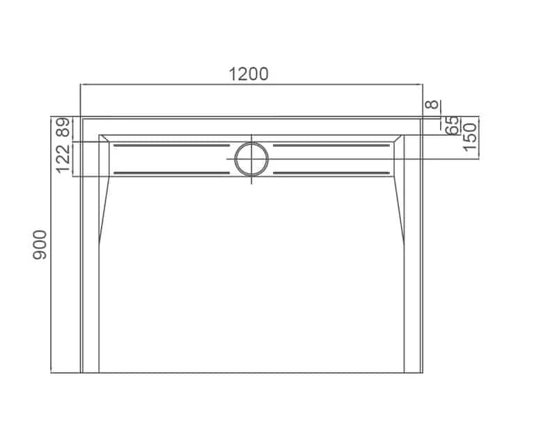 SMC Shower Base with Stainless Steel Channel - Image 4