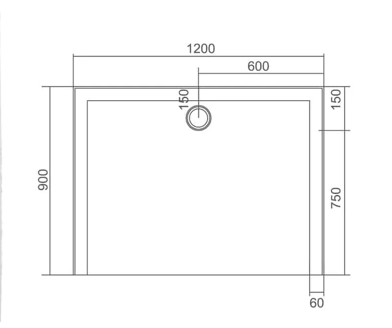 SMC Shower Base with White ABS Waste - Image 4