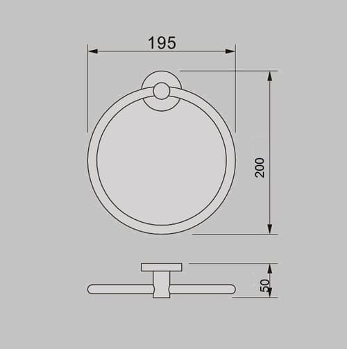 TIARA Towel Ring Brushed Nickel - Image 3