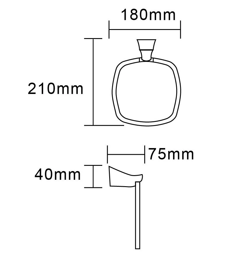 EXON Towel Ring Brushed Nickel - Image 2