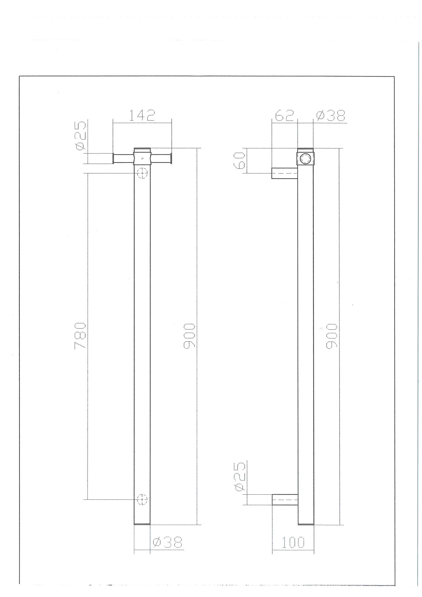 Vertical Heated Towel Bar Chrome - Image 2