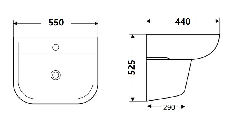 VOLA Wall Hung Basin and Shroud - Image 3